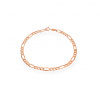 iZlato Forever Nadčasový náramok Figaro 4mm v ružovom zlate IZ19980RN