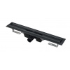 Alcadrain Odtokové žľaby - Sprchový žľab 55 cm, s okrajom pre perforovaný rošt, čierna mat APZ1BLACK-550