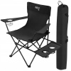 Turistická stolička bez operadla Nils Camp 15-03-301 čierna