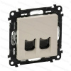 Legrand Valena Life Dátová Zásuvka 2 x RJ 45 Cat.6A STP Béžová