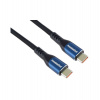 PremiumCord USB-C kabel ( USB 3.2 GEN 2x2, 5A, 100W, 20Gbit/s ) 1m, bavlněný oplet, černý (ku31cry1)