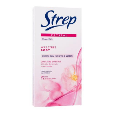 Strep Crystal Wax Strips Body Quick And Effective Normal Skin depilačné pásky na telo 20 ks pre ženy