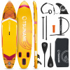 SUP doska Tsunami 350 cm nafukovacia PVC viacfarebná s veslom a ruksakom