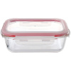 MagicHome Dóza MagicHome, obdĺžniková, 1500 ml, s vekom, Clip, sklenená