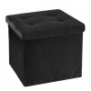 HOMESTYLING Taburet s úložným priestorom velvet 38 x 38 cm sivá
