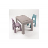 TEGA BABY - Detský stolík s stoličkami taupe/fialová/tyrkysová TI-011-179 + záruka 3 roky zadarmo
