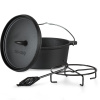 Klarstein Galloway, liatinový hrniec, 3.3 barbecue hrniec, liatina, žíhaný, veľkosť S/3,1 l (15011-AP)