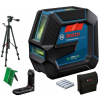 BOSCH GLL 2-15 G Čiarový laser, 4x batéria 1,5 AA + Statív BT 150, 0601063W01