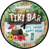 Tiki bar nápoj retro nástenné hodiny nový darček (Tiki bar nápoj retro nástenné hodiny nový darček)