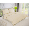 Francúzske krepové posteľné obliečky smotanové, zips - 220x200, 70x90 cm - Kvalitex