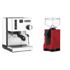 Rancilio Silvia BC, white + Eureka Mignon Silenzio, BL ferrari red