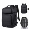 BATOH 45 L, VODOTESNÝ A ROZŠÍRITEĽNÝ, S NABÍJACÍM PORTOM USB, ČIERNY