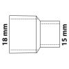 Kirchhoff redukční dvojitá objímka 18 mm x 15 mm 2 objímky hladké