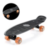 DBA Retro skateboard černo/oranžový s LED