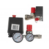 Tlakový spínač pre kompresor 230 V, 2x manometer MAR-POL