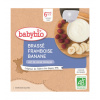 Babybio Mliečny dezert malina banán 4 x 85 g - Malina, Banán