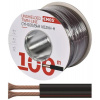 dvojitý kábel netienený 2x1,0mm čierny/hnedý emos s8280 100m