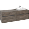 VILLEROY & BOCH Collaro závesná skrinka pod umývadlo na dosku (umývadlo vpravo), 4 zásuvky, 1600 x 500 x 548 mm, Stone Oak, C07900RK
