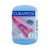 Curaprox Travel Set zubná kefka + CPS medzizubné kefky 2 ks + zubná pasta 10 ml darčeková sada, modrý