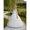 Princeznovské svadobné šaty pre malé družičky DF-241 Farba: biela, Veľkosť: 134