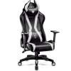Diablo X-Horn Herné kreslo Kancelárske kreslo 3D podrúčky Ergonomický dizajn Krčný/bederný vankúš Imitácia kože Hojdacia funkcia King Size Čierno-biele