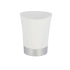 TENDANCE Kúpeľňový pohár Cuesta, biela/s chrómovými prvkami, 250 ml