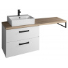 AQUALINE - VEGA Nábytková zostava do kúpeľne, šírka 145 cm, biela/dub platina VG083-02