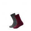Devold Daily Merino Medium Sock 2Pk Detské Stredne Vysoké Duo Pack Ponožky Veľkosť: 28-30, Farba: Beetroot Mix SC593023B740A