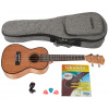 CASCHA HH 2036 CZ Concert Mahogany Ukulele Bundle