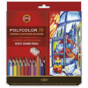 Umelecké farbičky KOH-I-NOOR POLYCOLOR 3835 - 36 ks + 2 ks 1500 + 1 ks strúhadlo - šesťhranné - v papierovej krabičke