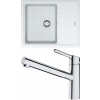 Set Franke G187 (dřez BFG 611-62 Bílá-led + baterie FC 3055.031 ORBIT Chrom) 114.0650.579