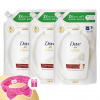Náplň do tekutého mydla Dove Silk 3x500ml + darčeková gumička do vlasov Dove