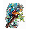 Maľovanie podľa čísel – Chameleón, 40 × 50 cm, bez rámu a bez napnutia plátna 8596530022329
