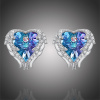 Éternelle Náušnice Swarovski Elements Angel Wings Violet - andělská křídla E1299-SE8080B Fialová
