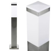 Interlook LLF-65CM | Stojanová záhradná lampa, štvorcový stĺpik pre žiarovku E27 | Napájanie 230V, nerez | nerezová oceľ, 65 cm