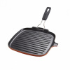 Le Creuset - grilovacia steak panvica (liatina) - 24 cm - oranžová
