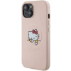 Plastové puzdro Hello Kitty na Apple iPhone 15 HKHMP15SPMHSKP PU Kitty Asleep Logo MagSafe ružové