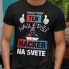 Tričko s potlačou Najlepší hacker na svete Dámsky Čierna XL