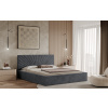 Posteľ BACOLI 120x200 tmavosivá s úložným priestorom