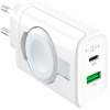 FIXED Power Socket nabíjací adaptér s portami USB-C / USB-A a výklopnou nabíjačkou pre Apple Watch - 33W - biely FIXC33-CUW-WH - možnosť vrátiť tovar ZADARMO do 30tich dní