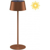 Solárna stolná LED lampa, 150lm, vonkajšia IP44, nabíjacia 1800mAh, teplá biela 3000K, farba bronz