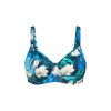 Dámska plavková podprsenka Summer Fleur W 02 - Triumph tmavá kombinace tyrkysové (M025) 038F
