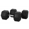 TRINFIT Jednoruční činka pogumovaná HEXA 57,5 kg