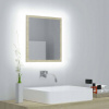 LED kúpeľňové zrkadlo, farba dub sonoma, 40x8,5x37