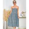 Resti Women's midi dress with print čierna | svetlomodrá M/L - 39 Resti 5905350843213