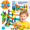 KREATÍVNA MAGNETICKÁ STAVEBNICA - GULIČKOVÁ DRÁHA, 96 DIELOV - DARČEK