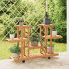 Stojan na kvetiny s kolieskami 110x25x78 cm masívna jedľa-ForU-362856
