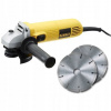 DeWalt DWE4016D2-QS uhlová brúska 115mm, 750W + 2x diamantový kotúč 115mm,
