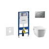 Geberit Duofix - Modul na závesné WC s tlačidlom Sigma01, matný chróm + Tece One - sprchovacia toaleta a doska, Rimless, SoftClose 111.300.00.5 NT3