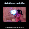 Svietiaci vankúš V TME - SRDCE, modrý